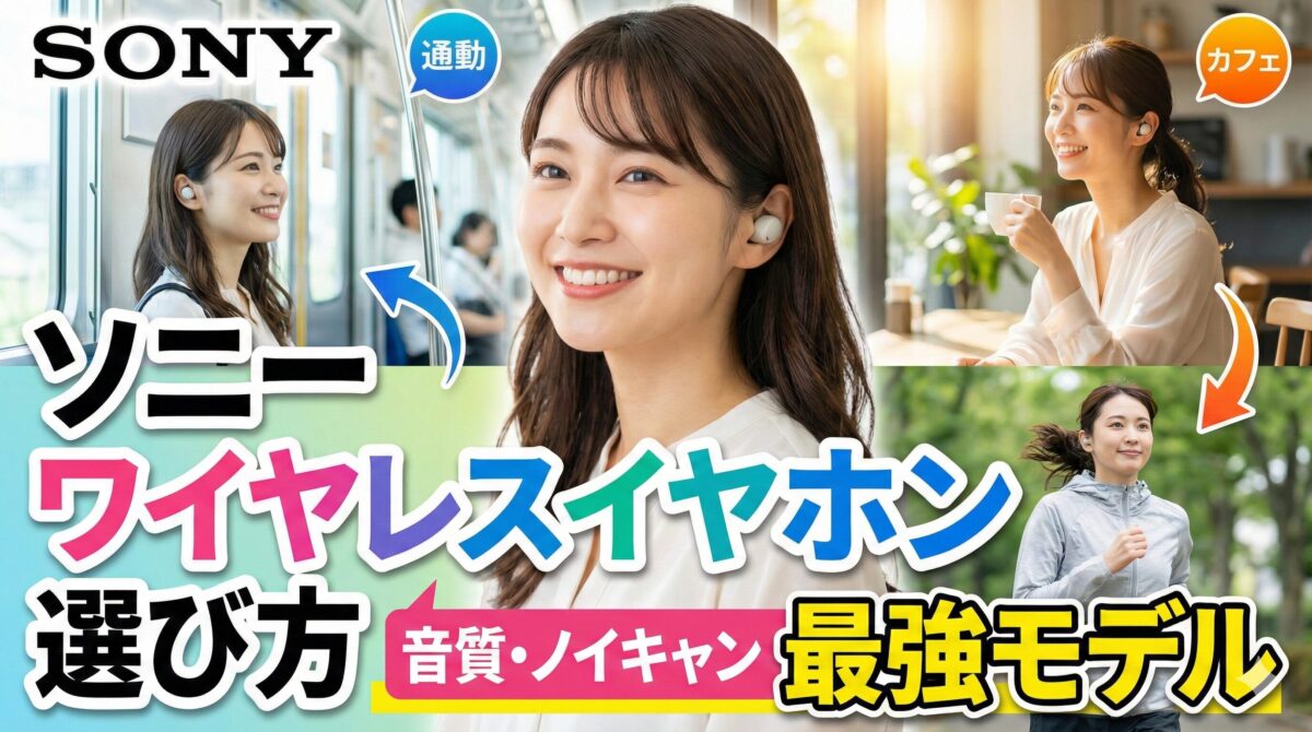 【用途別】ソニー ワイヤレスイヤホン おすすめ選び方:音質・ノイキャン最強モデル