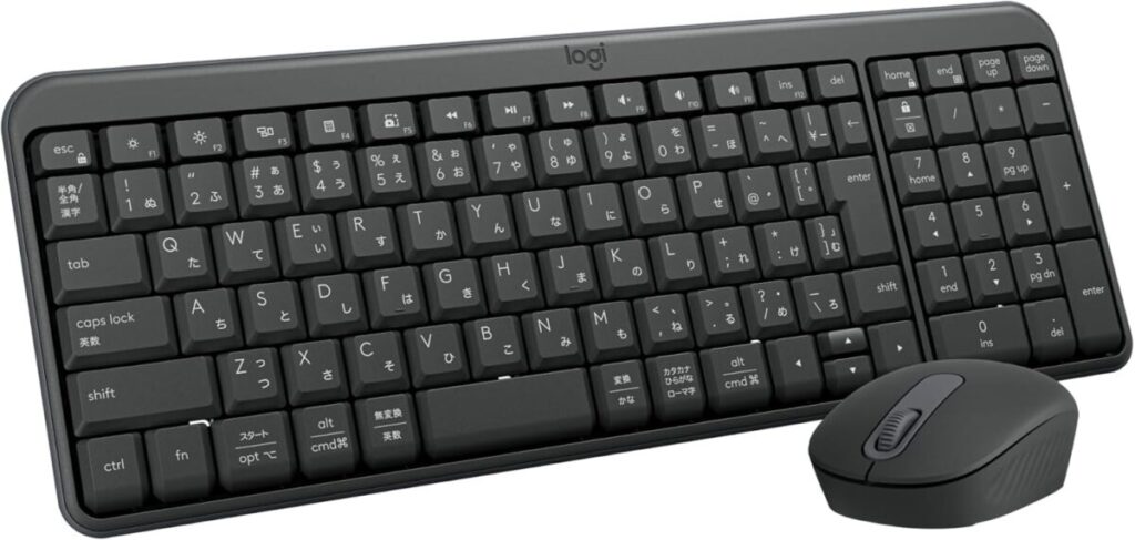 【Amazon.co.jp限定】 ロジクール Bluetooth ワイヤレスマウス キーボード セット MK250GRd テンキー コンパクト 日本語配列 耐水 無線 ワイヤレス MK250 Windows Mac Chrome グラファイト 国内正規品 ※Amazon.co.jp限定 壁紙ダウンロード付き