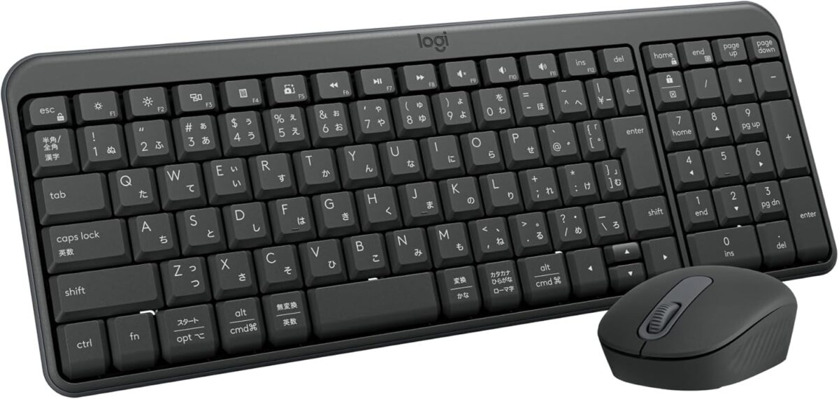 【Amazon.co.jp限定】 ロジクール Bluetooth ワイヤレスマウス キーボード セット MK250GRd テンキー コンパクト 日本語配列 耐水 無線 ワイヤレス MK250 Windows Mac Chrome グラファイト 国内正規品 ※Amazon.co.jp限定 壁紙ダウンロード付き