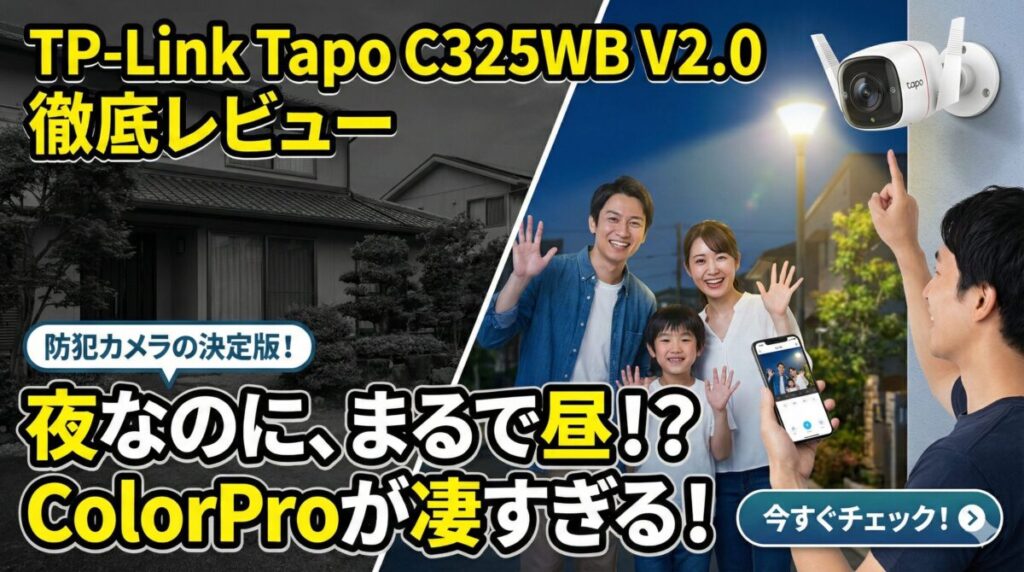 TP-Link Tapo 防犯カメラ 屋外 監視カメラ 屋外防犯 2K QHD ColorProナイトビジョン PoE 有線LAN 無線接続 音声通話 AI検知 IP66 防水防塵 microSD/クラウド保存 メーカー保証1年 Tapo C325WB V2.0