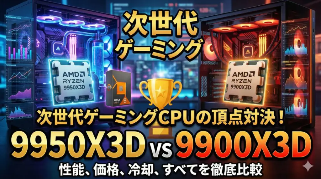 次世代ゲーミングCPUの頂点対決！9950X3D vs 9900X3D 性能、価格、冷却、すべてを徹底比較