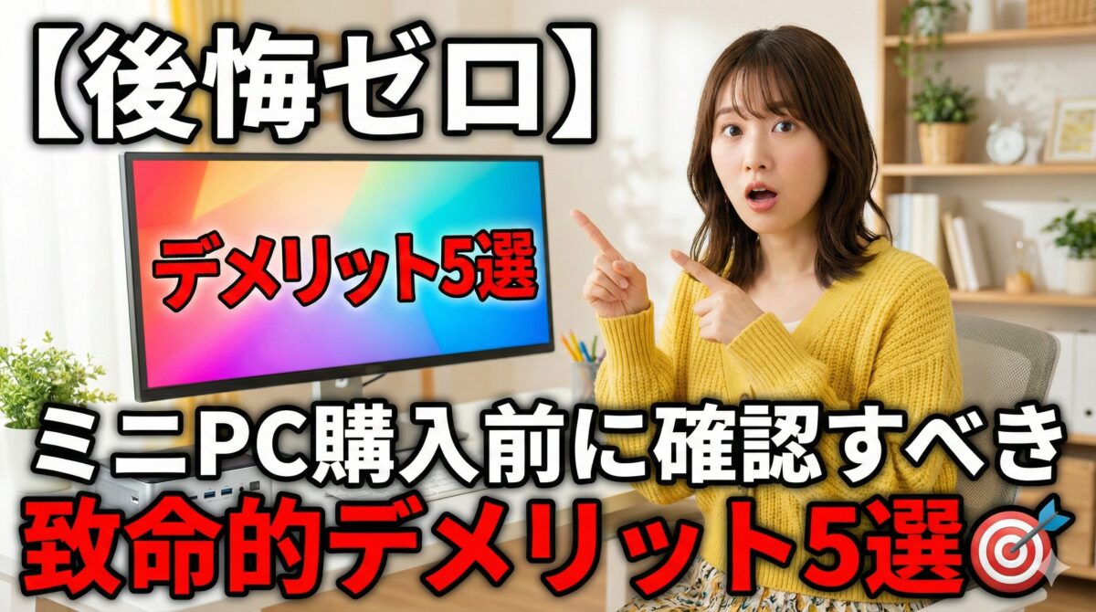 【後悔ゼロ】ミニPC購入前に確認すべき致命的デメリット5選