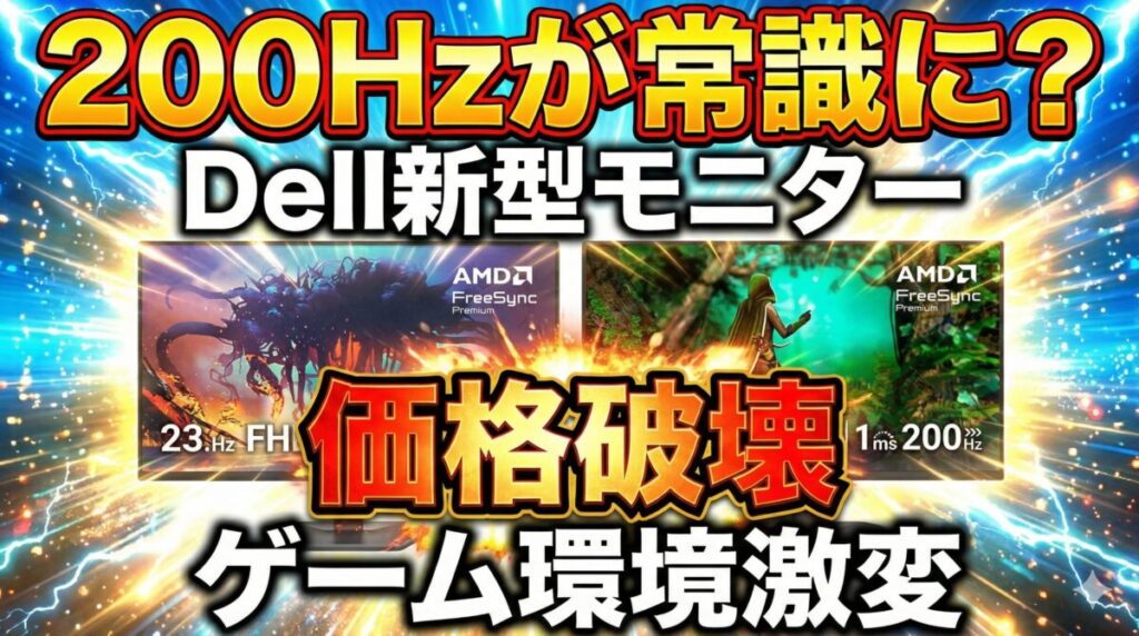 200Hzが常識に？Dell新型モニターが価格破壊でゲーム環境激変