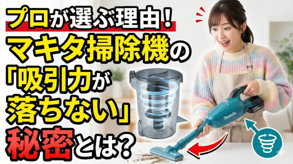 プロが選ぶ理由！マキタ掃除機の「吸引力が落ちない」秘密とは？