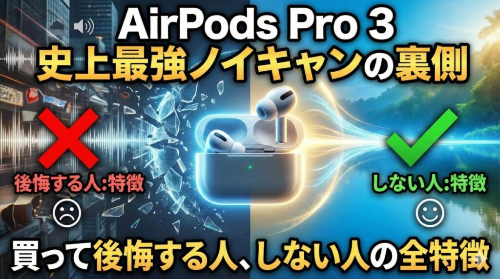AirPods Pro 3を買って後悔する人、しない人の全特徴：史上最強ノイキャンの裏側