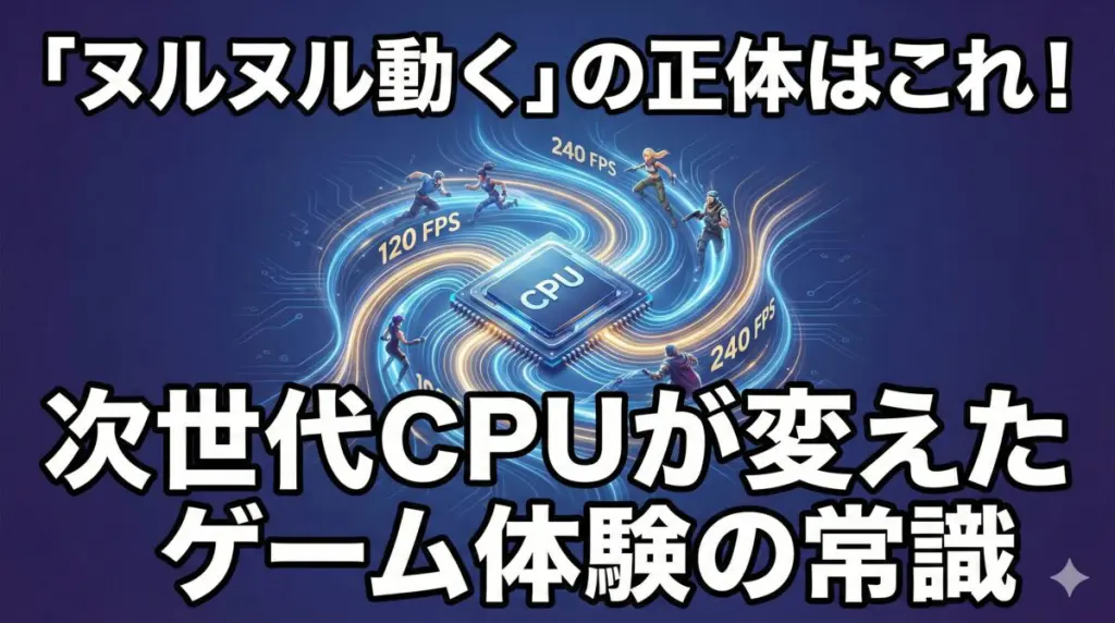 「ヌルヌル動く」の正体はこれ！次世代CPUが変えたゲーム体験の常識