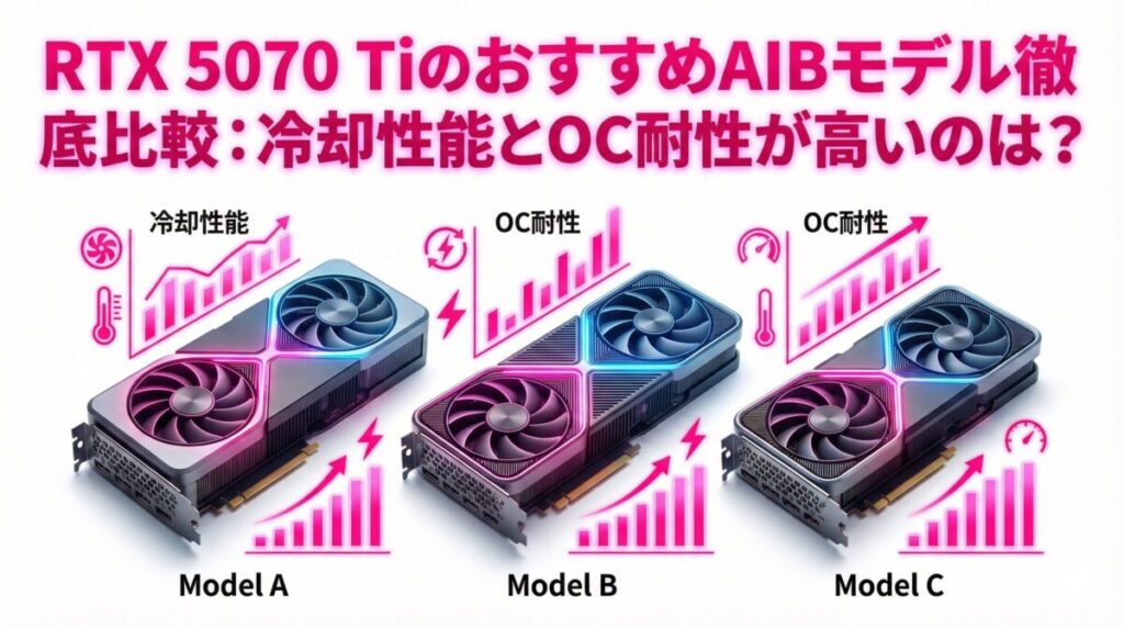 RTX 5070 TiのおすすめAIBモデル徹底比較：冷却性能とOC耐性が高いのは？