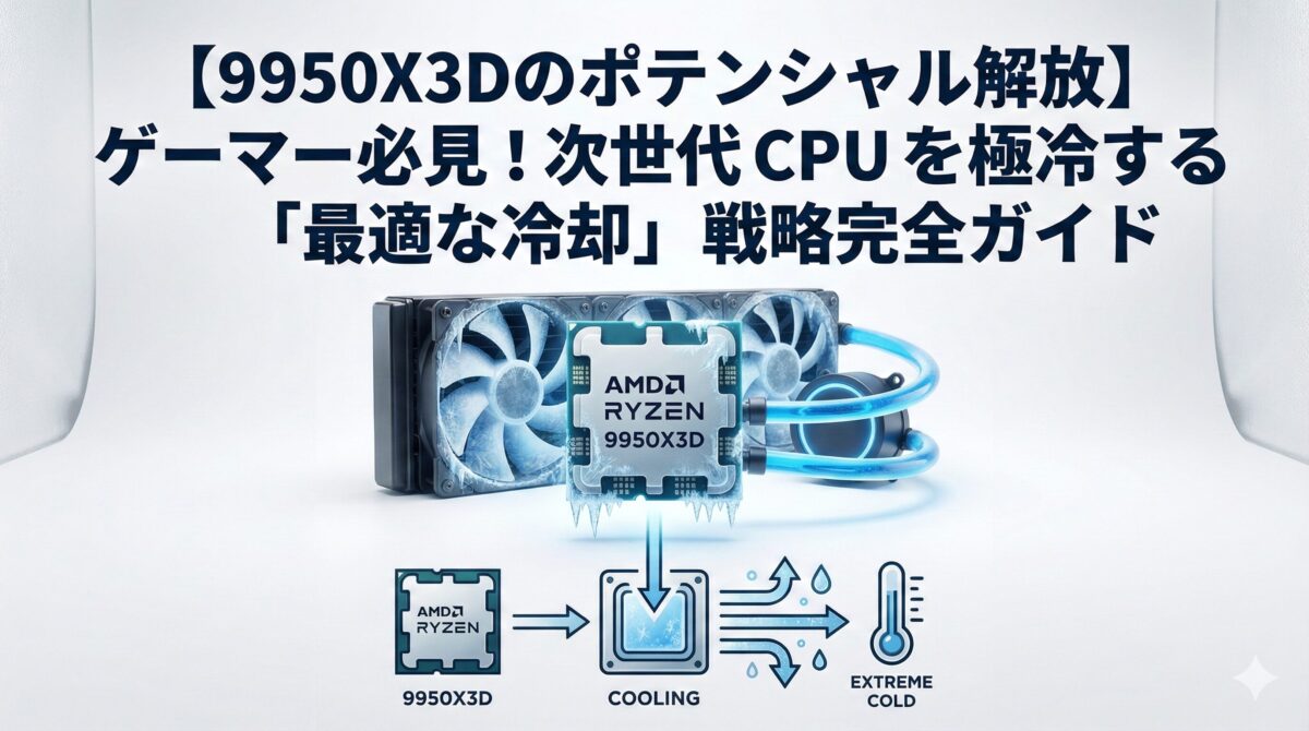【9950X3Dのポテンシャル解放】ゲーマー必見！次世代CPUを極冷する「最適な冷却」戦略完全ガイド