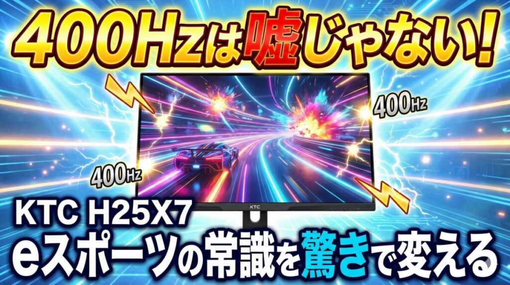 400Hzは嘘じゃない！KTC H25X7はeスポーツの常識を驚きで変える