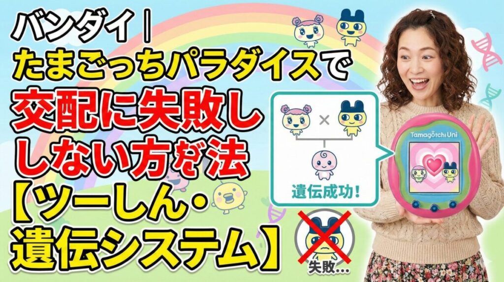 バンダイ｜たまごっちパラダイスで交配に失敗しない方法【ツーしん・遺伝システム】