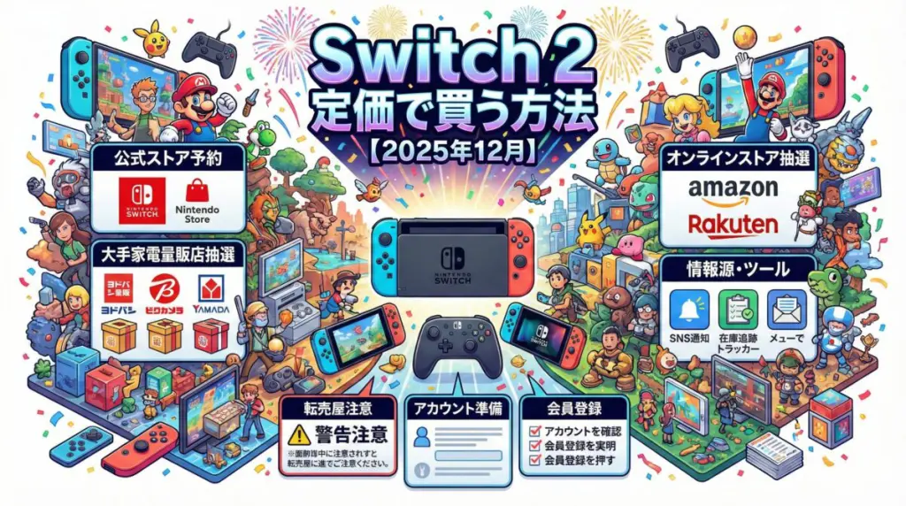 Switch 2 定価で買う方法【2025年12月】