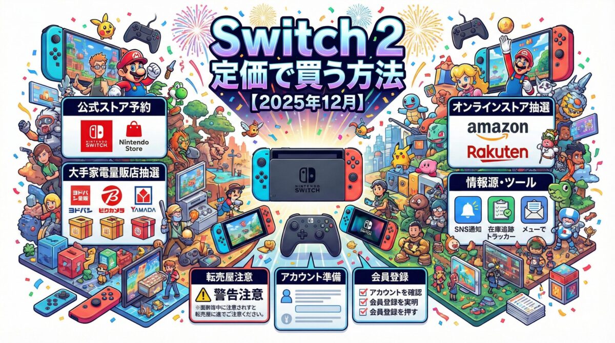 Switch 2 定価で買う方法【2025年12月】