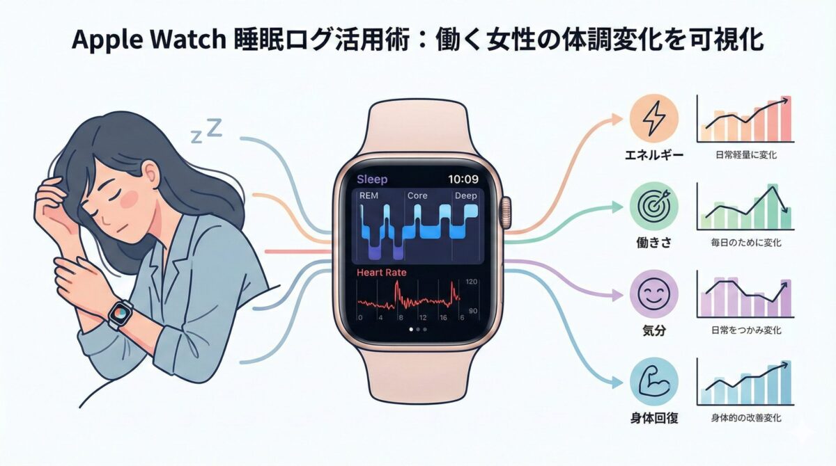 Apple Watchの睡眠ログ活用術：働く女性の体調変化を可視化