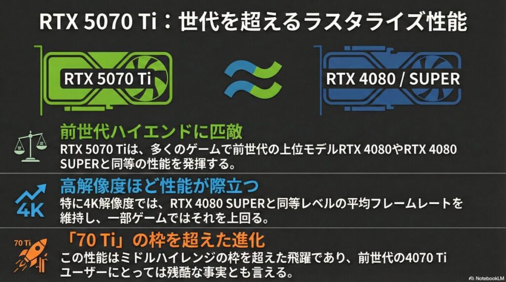 ラスタライズ性能の検証：高解像度ほど広がる「非対称な」性能差