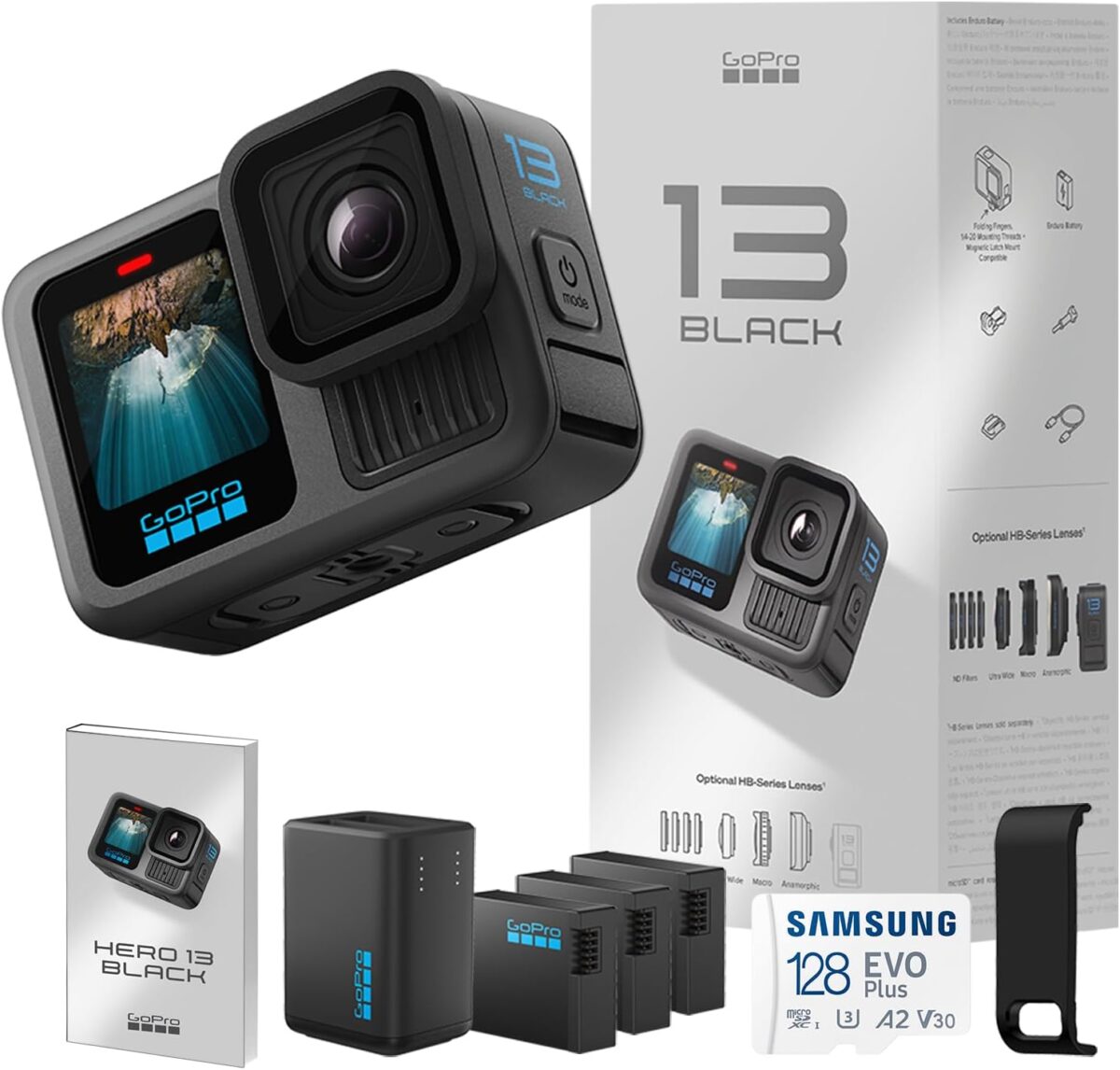 【GoPro公式ストア限定】 GoPro HERO13 Black + デュアルバッテリーチャージャー + Enduroバッテリー 3個 + 認定SDカード + 充電口付サイドドア 5.3K 60fps 10bit HLG-HDRビデオ 400fps 13倍スローモーション 【国内正規品】 GoPro(ゴープロ)のストアを表示 4.0 5つ星のうち4.0 (152) | このページを検索 過去1か月で100点以上購入されました 新生活先行セール 30パーセントの割引で￥55,000-30% ￥55,000 税込
