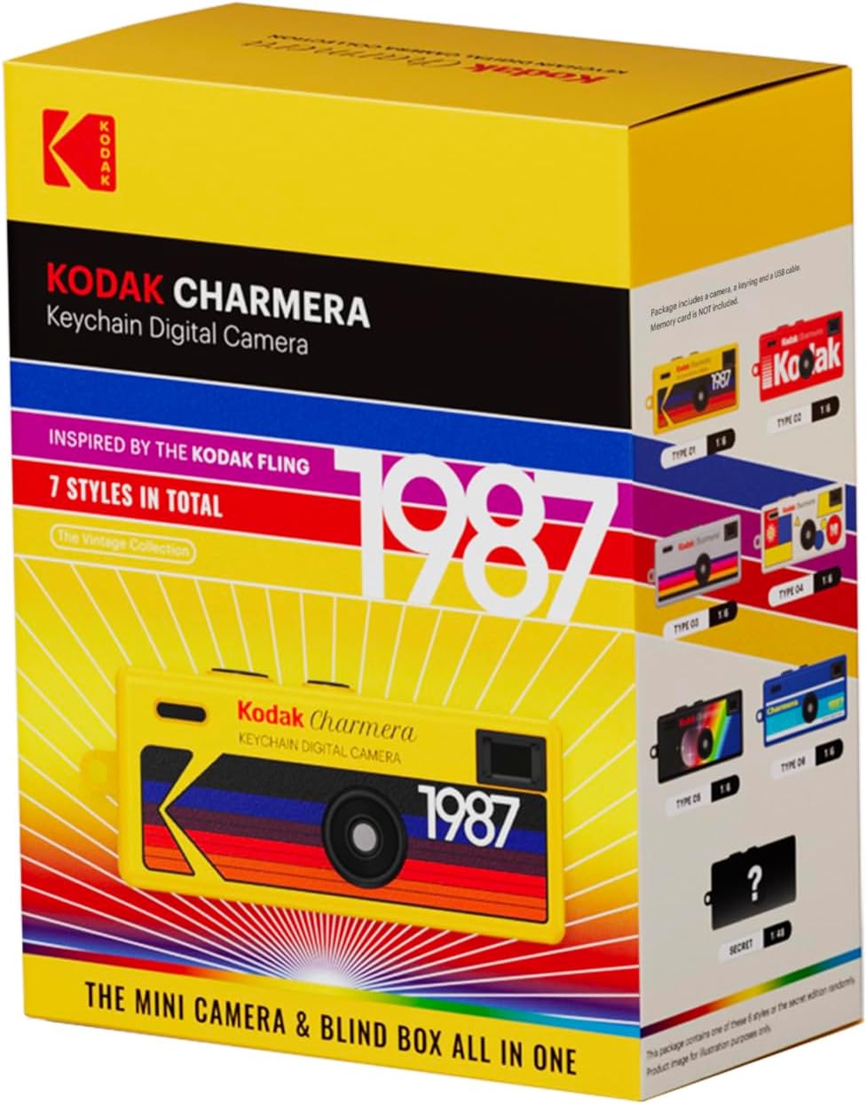 KODAK CHARMERA キーチェーン デジタルカメラブラインドボックス シングルボックス